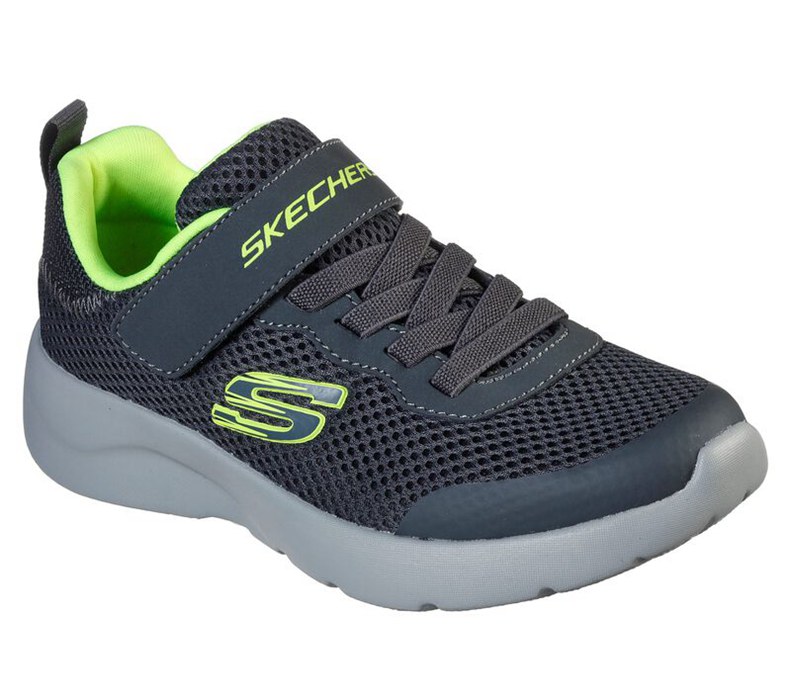 Skechers Pojkar Grå/Ljus Gröna Sneakers - Dynamight 2.0 - Vordix - Sverige (MOZNJ-1896)